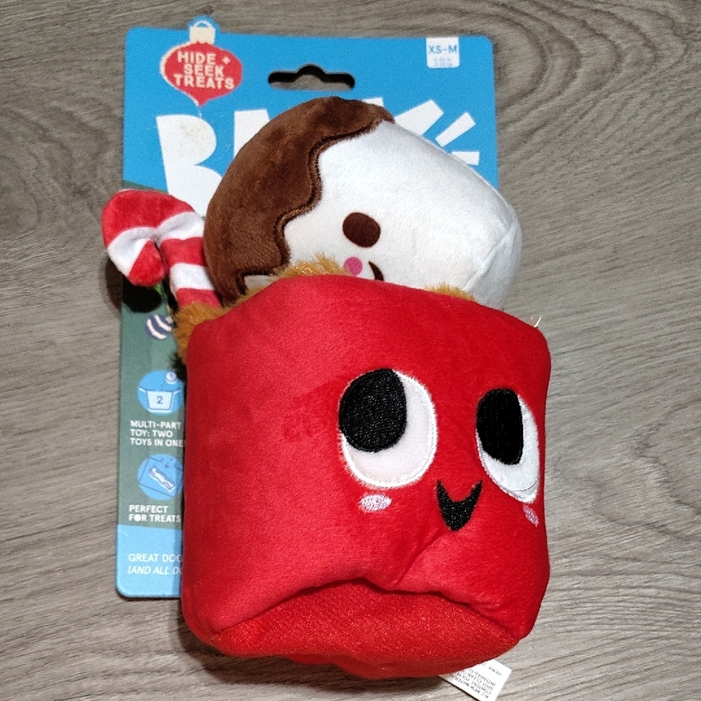 🆕Bark Hot Chocolate Marshmallow Plush Dog Toy XS to Medium NIP